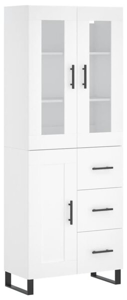 Skříň highboard bílá 69,5 x 34 x 180 cm kompozitní dřevo 3198681