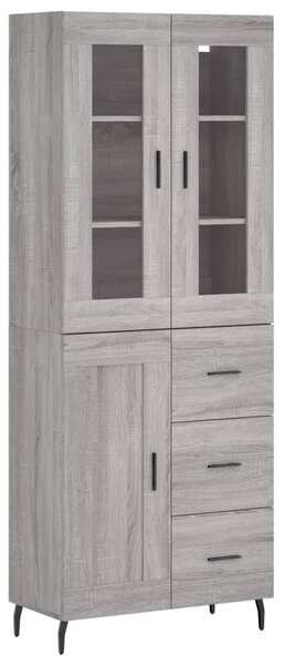 Skříň highboard šedá sonoma 69,5 x 34 x 180 cm kompozitní dřevo 3198679