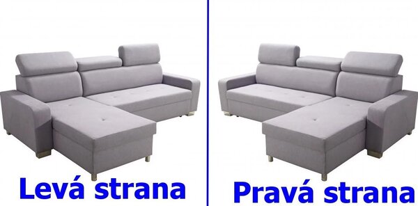 Sedací souprava Milo Mini, levá, šedá (gobi 13)