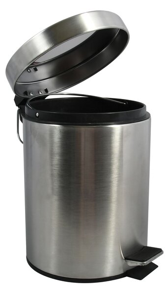MSV pedálový odpadkový koš, kartáčovaná nerez ocel, 5 L