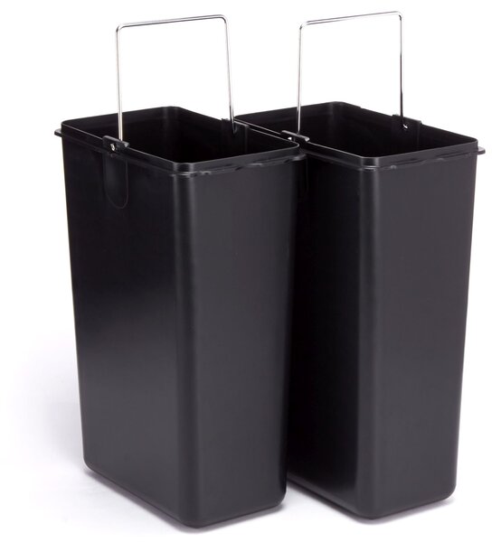 MSV pedálový koš na tříděný odpad TRI SELECTIF, kartáčovaná nerez ocel, 2 x 8 L
