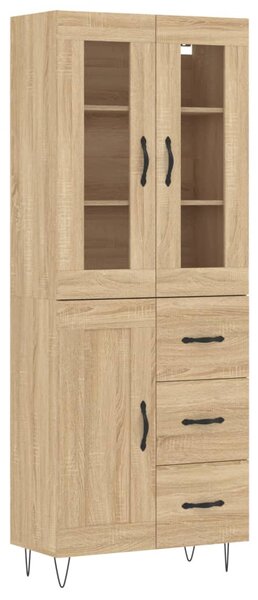 Skříň highboard dub sonoma 69,5 x 34 x 180 cm kompozitní dřevo 3198692