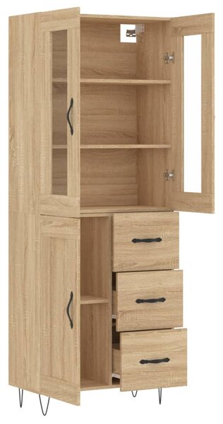 Skříň highboard dub sonoma 69,5 x 34 x 180 cm kompozitní dřevo 3198692