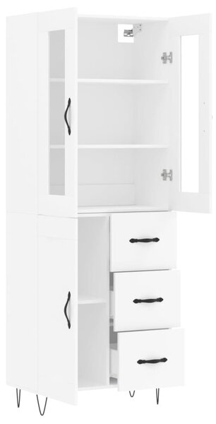 Skříň highboard bílá 69,5 x 34 x 180 cm kompozitní dřevo 3198689