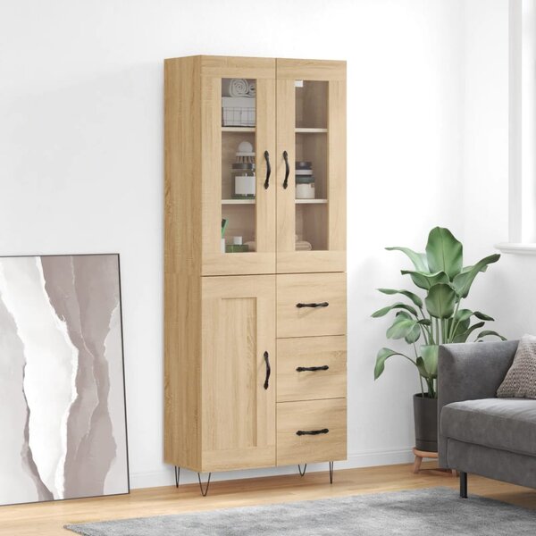 Skříň highboard dub sonoma 69,5 x 34 x 180 cm kompozitní dřevo 3198692