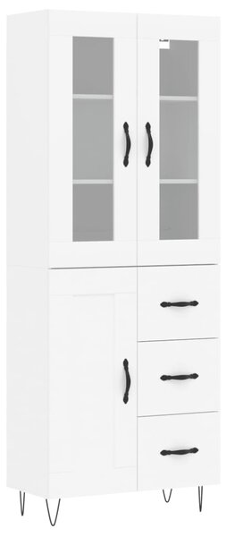 Skříň highboard bílá 69,5 x 34 x 180 cm kompozitní dřevo 3198689