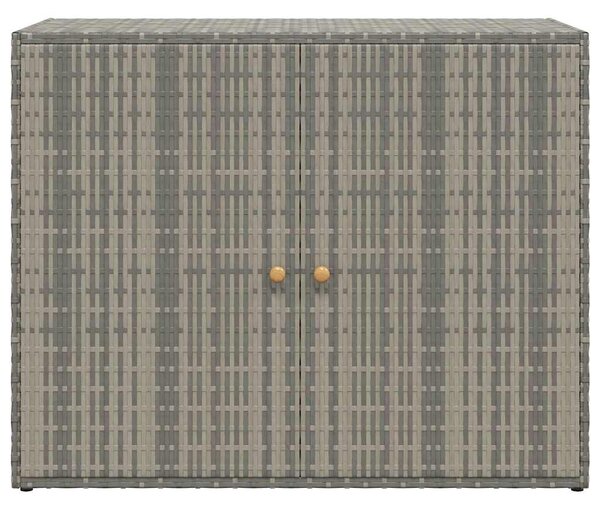Zahradní úložná skříň šedá 100 x 55,5 x 80 cm polyratan 319869