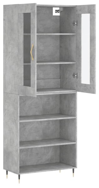 Skříň highboard betonově šedá 69,5x34x180 cm kompozitní dřevo 3198709