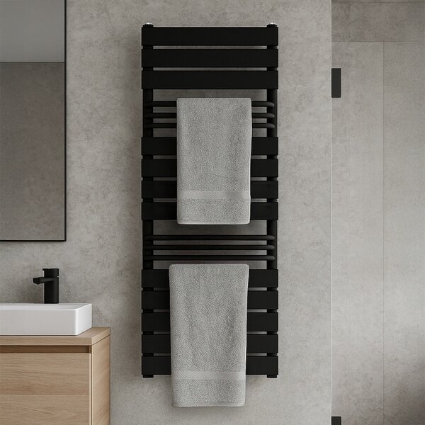 BPS-koupelny Koupelnový radiátor FUEGO BL 50x128 cm, černý
