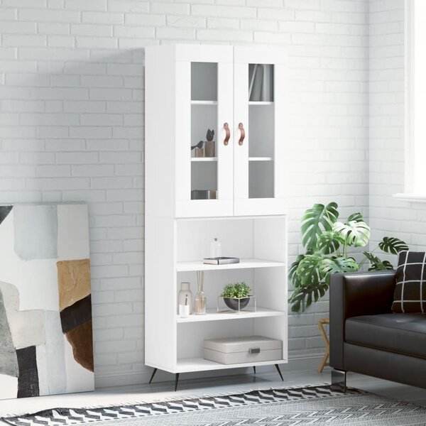 Skříň highboard bílá 69,5 x 34 x 180 cm kompozitní dřevo 3198697