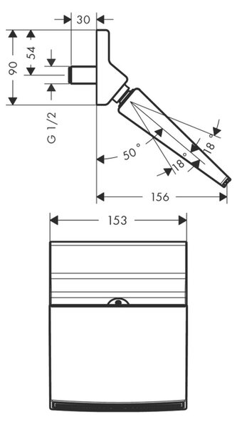 Hansgrohe Raindance Rainfall - Hlavová sprcha 150 1jet stream, chrom 26443000