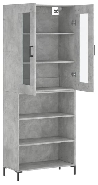Skříň highboard betonově šedá 69,5x34x180 cm kompozitní dřevo 3198725
