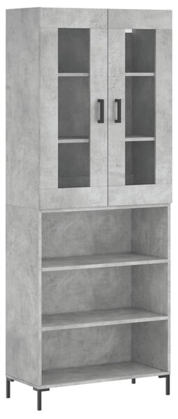 Skříň highboard betonově šedá 69,5x34x180 cm kompozitní dřevo 3198725