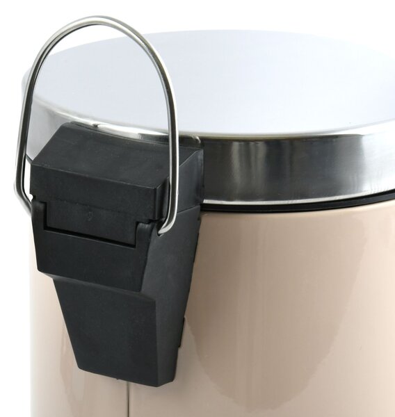 MSV pedálový odpadkový koš UNIS, béžová, nerez ocel, 3 L