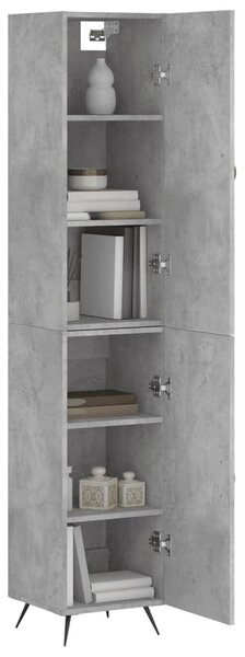 Skříň highboard betonově šedá 34,5x34x180 cm kompozitní dřevo 3198765