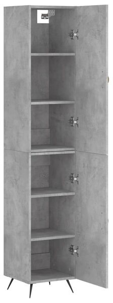 Skříň highboard betonově šedá 34,5x34x180 cm kompozitní dřevo 3198765
