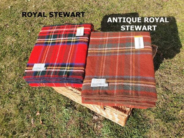 Vlněná deka Tartan Antique Royal Stewart (bez třásní) 200 x 150 cm Tweedmill