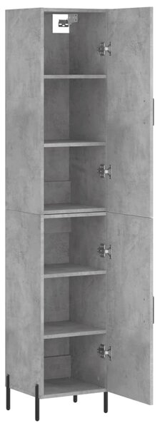 Skříň highboard betonově šedá 34,5x34x180 cm kompozitní dřevo 3198797