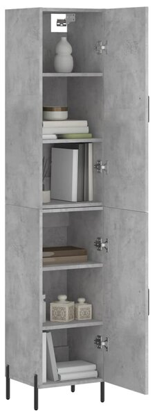 Skříň highboard betonově šedá 34,5x34x180 cm kompozitní dřevo 3198797