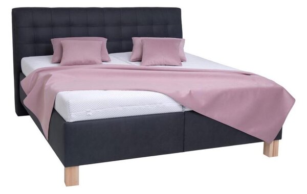 Čalouněná postel s úložným prostorem bez matrace VIOLET 160x200 cm antracit