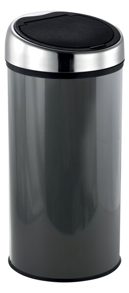 MSV odpadkový koš s dotykovým otvíráním, tmavě šedá ocel, 30 L