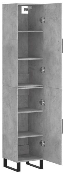 Skříň highboard betonově šedá 34,5x34x180 cm kompozitní dřevo 3198813