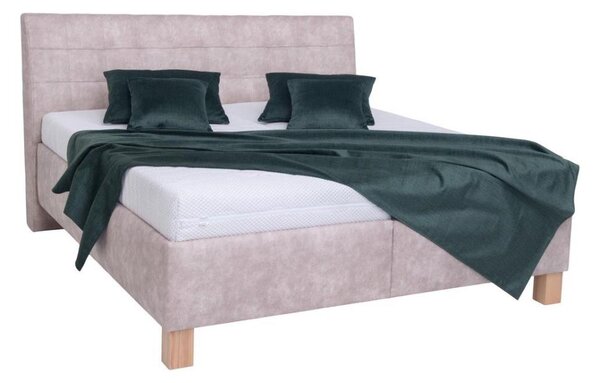 Čalouněná postel s úložným prostorem bez matrace VIOLET 180x200 cm béžová