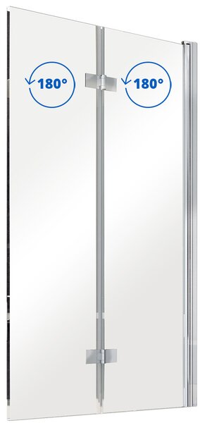 Besco Vanová zástěna PRESTIGIO 80150 (80x150 cm | Transparent)