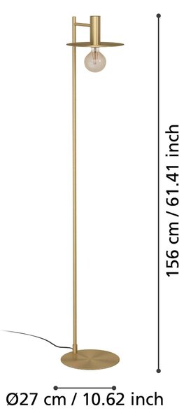 STOJACÍ LAMPA, 27/25/156 cm Eglo - Stojací lampy