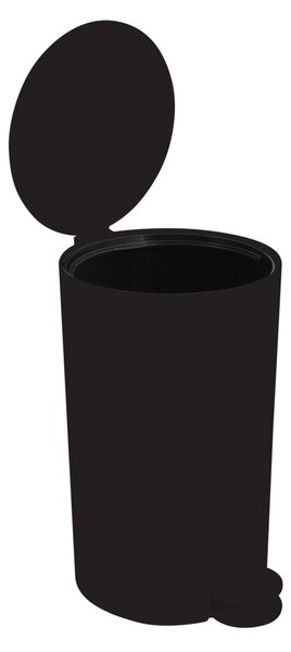 MSV pedálový odpadkový koš OSAKI, černý, plast, 3 L