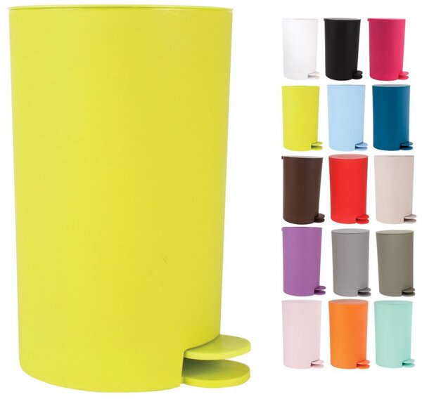 MSV pedálový odpadkový koš OSAKI, pistáciově zelený, plast, 3 L
