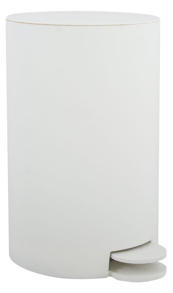 MSV pedálový odpadkový koš OSAKI, bílý, plast, 3 L