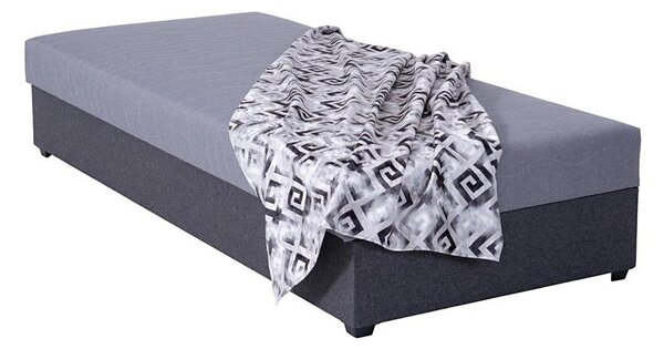 Čalouněná válenda s úložným prostorem JACOB XL nosnost 130 kg 90x200 cm šedá