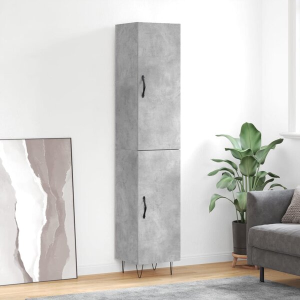 Skříň highboard betonově šedá 34,5x34x180 cm kompozitní dřevo 3198821