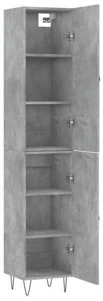 Skříň highboard betonově šedá 34,5x34x180 cm kompozitní dřevo 3198821