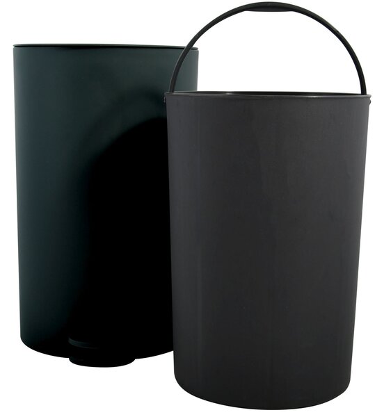 MSV pedálový odpadkový koš OSAKI, černý, plast, 3 L