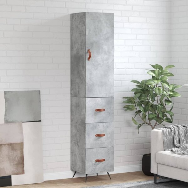 Skříň highboard betonově šedá 34,5x34x180 cm kompozitní dřevo 3198829
