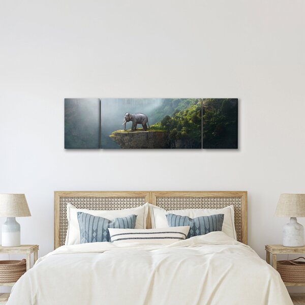 Obraz - Slůně na vrcholku Taj Mahal (170x50 cm)