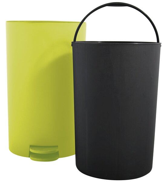 MSV pedálový odpadkový koš OSAKI, pistáciově zelený, plast, 3 L