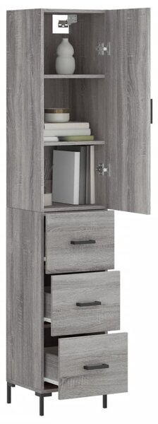 Skříň highboard šedá sonoma 34,5 x 34 x 180 cm kompozitní dřevo 3198855