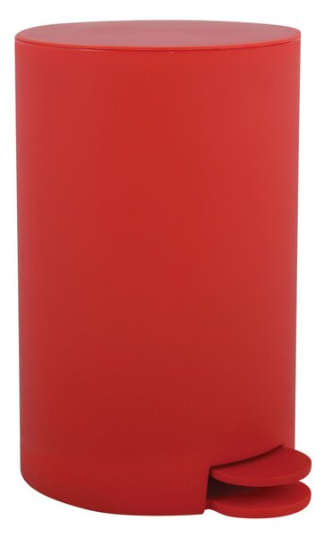 MSV pedálový odpadkový koš OSAKI, červený, plast, 3 L