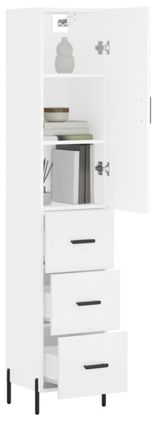 Skříň highboard bílá 34,5 x 34 x 180 cm kompozitní dřevo 3198857