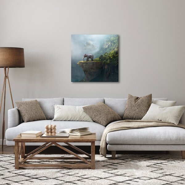 Obraz - Slůně na vrcholku Taj Mahal (30x30 cm)
