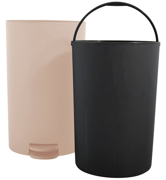 MSV pedálový odpadkový koš OSAKI, matný béžový, plast, 3 L