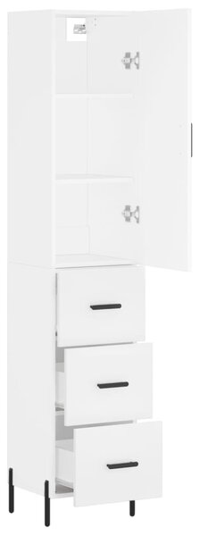 Skříň highboard bílá 34,5 x 34 x 180 cm kompozitní dřevo 3198857