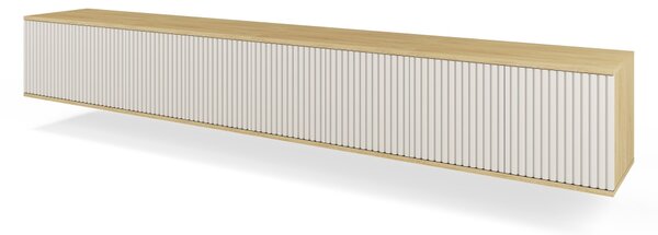 Závěsný TV stolek Bello 280 cm - dub/kašmír