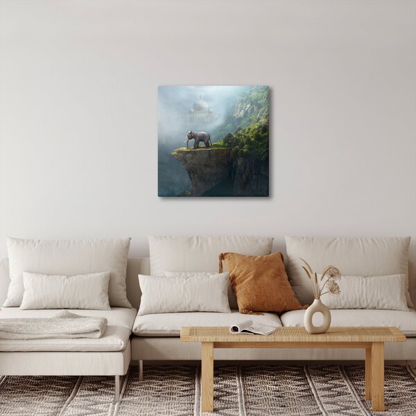 Obraz - Slůně na vrcholku Taj Mahal (30x30 cm)