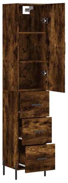 Skříň highboard kouřový dub 34,5 x 34 x 180 cm kompozitní dřevo 3198862