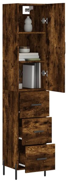 Skříň highboard kouřový dub 34,5 x 34 x 180 cm kompozitní dřevo 3198862
