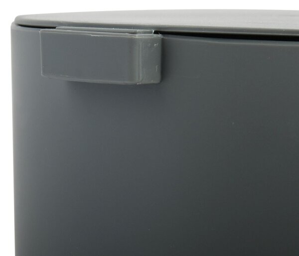 MSV pedálový odpadkový koš OSAKI, matný šedý, plast, 3 L